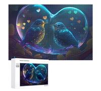 Rompecabezas 1000 PCS para Adolescentes Love Birds in A Bubble Rompecabezas para Adultos Juego Familiar Carrera De Velocidad De Manos Regalos para Reducir El Estrés 1000 PCS