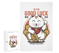 Rompecabezas 1000 PCS para Adolescentes Lucky Cat Rompecabezas Juego De Ingenio Aliviador De Estrés Desafiante para Completar 1000 PCS