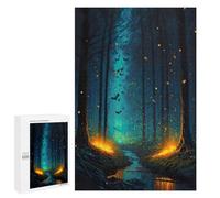 Rompecabezas 1000 PCS para Adolescentes Magical Fairy Forest At Ni Rompecabezas para Adultos Juego Familiar Decoración del Hogar para Cumpleaños, Navidad 1000 PCS