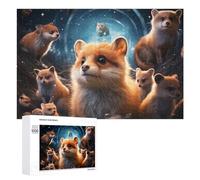 Rompecabezas 1000 PCS para Adolescentes Magical Fox Gathering in Winter Night Rompecabezas para Adultos Juguete Decoración De Pared Mejora La Memoria Ayuda A Ejercitar El Cerebro 1000 PCS