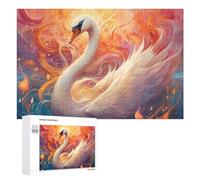 Rompecabezas 1000 PCS para Adolescentes Magical Swan in Flames Rompecabezas para Adultos Juego Familiar Carrera De Velocidad De Manos Regalos para Reducir El Estrés 1000 PCS