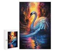 Rompecabezas 1000 PCS para Adolescentes Magical Swan Reflections Rompecabezas para Adolescentes Juegos Divertidos Ensamblaje De Patrones Ayuda Al Cerebro A Ejercitarse 1000 PCS