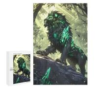 Rompecabezas 1000 PCS para Adolescentes Majestic Emerald Lion Rompecabezas para Adultos Juegos Familiares Carrera De Velocidad De Manos para Cumpleaños, Navidad 1000 PCS