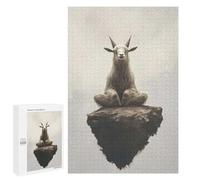 Rompecabezas 1000 PCS para Adolescentes Meditating Goat on A Cliff Rompecabezas Juegos Familiares Ensamblaje De Patrones Cumpleaños Y Navidad 1000 PCS