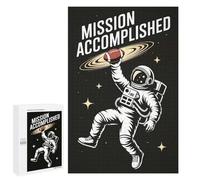 Rompecabezas 1000 PCS para Adolescentes Mission Accomplished Astronaut Football in Space Rompecabezas para Adultos Juguetes Antiestrés Decoración Perfecta Regalos para Reducir El Estrés 1000 PCS