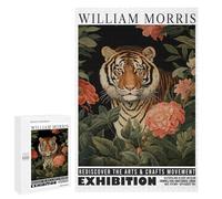 Rompecabezas 1000 PCS para Adolescentes Morris Floral Tiger Exhibition Rompecabezas para Adultos Juguetes Antiestrés Difícil 1000 PCS