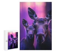 Rompecabezas 1000 PCS para Adolescentes Mother Moose and Calf Rompecabezas para Adultos Juego Práctico Regalo De Cumpleaños Regalo De Cumpleaños, Regalos, 1000 PCS
