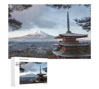 Rompecabezas 1000 PCS para Adolescentes Mount Fuji and Traditional Pagoda Rompecabezas para Adultos Juego De Ingenio Análisis Y Lógica 1000 PCS