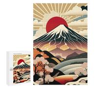 Rompecabezas 1000 PCS para Adolescentes Mount Fuji Retro Pop Art Rompecabezas para Adultos Juego Práctico Decoración del Hogar Cumpleaños Y Navidad 1000 PCS