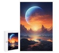 Rompecabezas 1000 PCS para Adolescentes Mountains and Planets Rompecabezas para Adultos Juguetes Antiestrés Difícil 1000 PCS