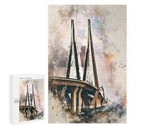 Rompecabezas 1000 PCS para Adolescentes Mumbai India Watercolor Rompecabezas Juegos Familiares Ensamblaje De Patrones Cumpleaños Y Navidad 1000 PCS