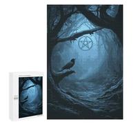 Rompecabezas 1000 PCS para Adolescentes Mystic Forest Path with Pentagram Rompecabezas para Adultos Juego Práctico Decoración del Hogar Cumpleaños Y Navidad 1000 PCS