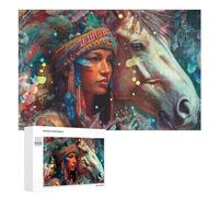 Rompecabezas 1000 PCS para Adolescentes Native Spirit A Colorful Journey Rompecabezas para Adolescentes Juegos Divertidos Ensamblaje De Patrones Ayuda Al Cerebro A Ejercitarse 1000 PCS