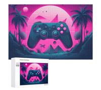 Rompecabezas 1000 PCS para Adolescentes Neon Desert Adventure with Controller Rompecabezas para Adultos Juego De Ingenio Análisis Y Lógica 1000 PCS