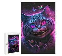 Rompecabezas 1000 PCS para Adolescentes Neon Fantasy Cat Artwork Rompecabezas para Adultos Juego Práctico Pero Divertido Y Humorístico Regalo De Cumpleaños, Regalos, 1000 PCS