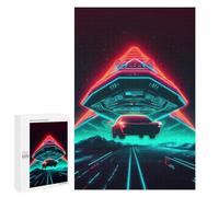 Rompecabezas 1000 PCS para Adolescentes Neon Future Car Drive Rompecabezas para Adultos Juego Familiar Decoración del Hogar para Cumpleaños, Navidad 1000 PCS