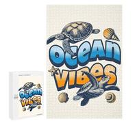 Rompecabezas 1000 PCS para Adolescentes Ocean Sea Turtle Rompecabezas para Adultos Juegos Familiares Carrera De Velocidad De Manos para Cumpleaños, Navidad 1000 PCS