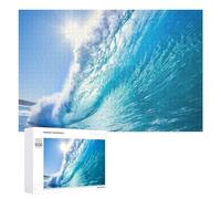 Rompecabezas 1000 PCS para Adolescentes Ocean Wave Breaking Under Sunlight Rompecabezas para Adultos Juegos Relajantes Decoración Interacción Entre Padres E Hijos 1000 PCS