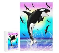 Rompecabezas 1000 PCS para Adolescentes Orca Rainbow Surreal Art Rompecabezas para Adultos Juguetes DIY para La Diversión Familiar Ayuda A Ejercitar El Cerebro 1000 PCS