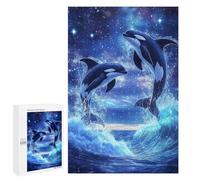 Rompecabezas 1000 PCS para Adolescentes Orca Whale Killer Wave Rompecabezas DIY Juguetes Una Obra De Arte como Regalo para Toda La Familia 1000 PCS