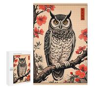 Rompecabezas 1000 PCS para Adolescentes Owl Japanese Art Rompecabezas para Adultos Juego Práctico Pero Divertido Y Humorístico Regalo De Cumpleaños, Regalos, 1000 PCS