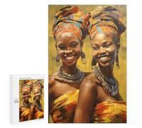 Rompecabezas 1000 PCS para Adolescentes Painted African Sisters Rompecabezas Juego De Ingenio Aliviador De Estrés Desafiante para Completar 1000 PCS