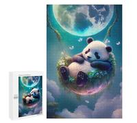 Rompecabezas 1000 PCS para Adolescentes Panda Dreams in Moonlit Sky -1 Rompecabezas para Adultos Juego Práctico Decoración del Hogar Cumpleaños Y Navidad 1000 PCS