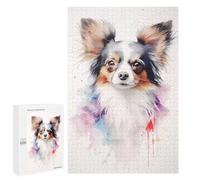 Rompecabezas 1000 PCS para Adolescentes Papillon Dog Portrait Rompecabezas para Adultos Juego Práctico Pero Divertido Y Humorístico Regalo De Cumpleaños, Regalos, 1000 PCS