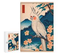 Rompecabezas 1000 PCS para Adolescentes Parrot Bird Japanese Art Rompecabezas Juego De Ingenio Aliviador De Estrés Desafiante para Completar 1000 PCS