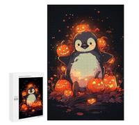 Rompecabezas 1000 PCS para Adolescentes Penguin in A Pumpkin Patch Rompecabezas para Adultos Juego Familiar Una Obra De Arte como Regalo para Toda La Familia 1000 PCS