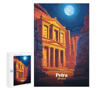 Rompecabezas 1000 PCS para Adolescentes Petra, Jordan Night View Rompecabezas Juegos Familiares Ensamblaje De Patrones Cumpleaños Y Navidad 1000 PCS