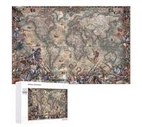 Rompecabezas 1000 PCS para Adolescentes Pirate Adventure A World Map Puzzle Rompecabezas para Adultos Juegos Divertidos Una Obra De Arte Ayuda A Ejercitar El Cerebro 1000 PCS
