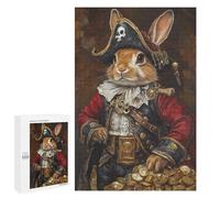 Rompecabezas 1000 PCS para Adolescentes Pirate Bunny Treasure Chest Rompecabezas para Adultos para La Diversión Familiar Ayuda A Ejercitar El Cerebro Hermoso Juego De Diseño 1000 PCS