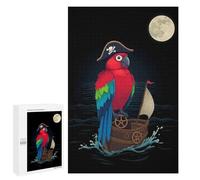 Rompecabezas 1000 PCS para Adolescentes Pirate Parrot on Ship Rompecabezas para Adultos Juego Práctico Arte De Pared Desafiante De Completar 1000 PCS