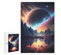 Rompecabezas 1000 PCS para Adolescentes Planetary Reflections in Space -1 Rompecabezas para Adultos Juego Práctico Pero Divertido Y Humorístico para Cumpleaños, Navidad 1000 PCS