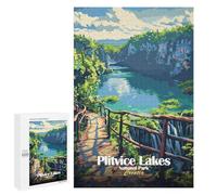 Rompecabezas 1000 PCS para Adolescentes Plitvice Lakes National Park Croatia Rompecabezas DIY Juguetes Una Obra De Arte como Regalo para Toda La Familia 1000 PCS