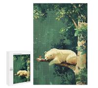 Rompecabezas 1000 PCS para Adolescentes Polar Bear in The Forest Rompecabezas Juegos Familiares Ensamblaje De Patrones Cumpleaños Y Navidad 1000 PCS