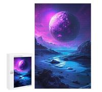 Rompecabezas 1000 PCS para Adolescentes Purple Mysterious Planet Rompecabezas para Adultos Juego Familiar Una Obra De Arte como Regalo para Toda La Familia 1000 PCS