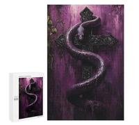 Rompecabezas 1000 PCS para Adolescentes Purple Snake on Gothic Cross Rompecabezas Juegos Familiares Ensamblaje De Patrones Cumpleaños Y Navidad 1000 PCS