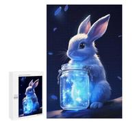 Rompecabezas 1000 PCS para Adolescentes Rabbit with Magic Jar Rompecabezas para Adultos Juego Familiar Decoración del Hogar para Cumpleaños, Navidad 1000 PCS