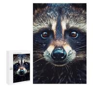 Rompecabezas 1000 PCS para Adolescentes Raccoon Closeup Face Rompecabezas Juego De Ingenio Aliviador De Estrés Desafiante para Completar 1000 PCS