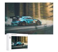 Rompecabezas 1000 PCS para Adolescentes Racing Car in Forest Rompecabezas para Adultos Juego Familiar Carrera De Velocidad De Manos Regalos para Reducir El Estrés 1000 PCS