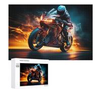 Rompecabezas 1000 PCS para Adolescentes Racing Motorcycle Speed Art -2 Rompecabezas para Adolescentes Juguetes DIY Decoración De Pared Ayuda A Ejercitar El Cerebro 1000 PCS