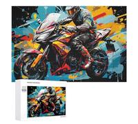 Rompecabezas 1000 PCS para Adolescentes Racing Spirit Motorcycle Artwork -2 Rompecabezas Juegos Relajantes Mejora La Memoria Oferta como Regalos para Toda La Familia 1000 PCS
