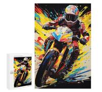 Rompecabezas 1000 PCS para Adolescentes Racing Spirit Motorcycle Speed Artwork -1 Rompecabezas Juegos Relajantes Mejora La Memoria Oferta como Regalos para Toda La Familia 1000 PCS