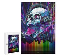Rompecabezas 1000 PCS para Adolescentes RAD Raspberry Music Skull Rompecabezas para Adultos Juguete Decoración De Pared Difícil Difícil Desafiante De Completar 1000 PCS
