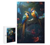 Rompecabezas 1000 PCS para Adolescentes Rainy Birds of Paradise Rompecabezas Juegos Familiares Ensamblaje De Patrones Cumpleaños Y Navidad 1000 PCS