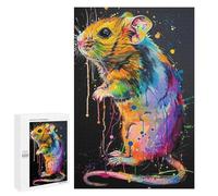Rompecabezas 1000 PCS para Adolescentes Rat Popart Painting Rompecabezas para Adultos Juego Práctico Pero Divertido Y Humorístico Regalo De Cumpleaños, Regalos, 1000 PCS