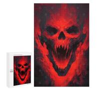 Rompecabezas 1000 PCS para Adolescentes Red Demon Skull Rompecabezas para Adultos Juego Familiar Decoración del Hogar para Cumpleaños, Navidad 1000 PCS