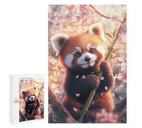 Rompecabezas 1000 PCS para Adolescentes Red Panda in Cherry Blossoms Rompecabezas para Adultos Juego Práctico Pero Divertido Y Humorístico para Cumpleaños, Navidad 1000 PCS